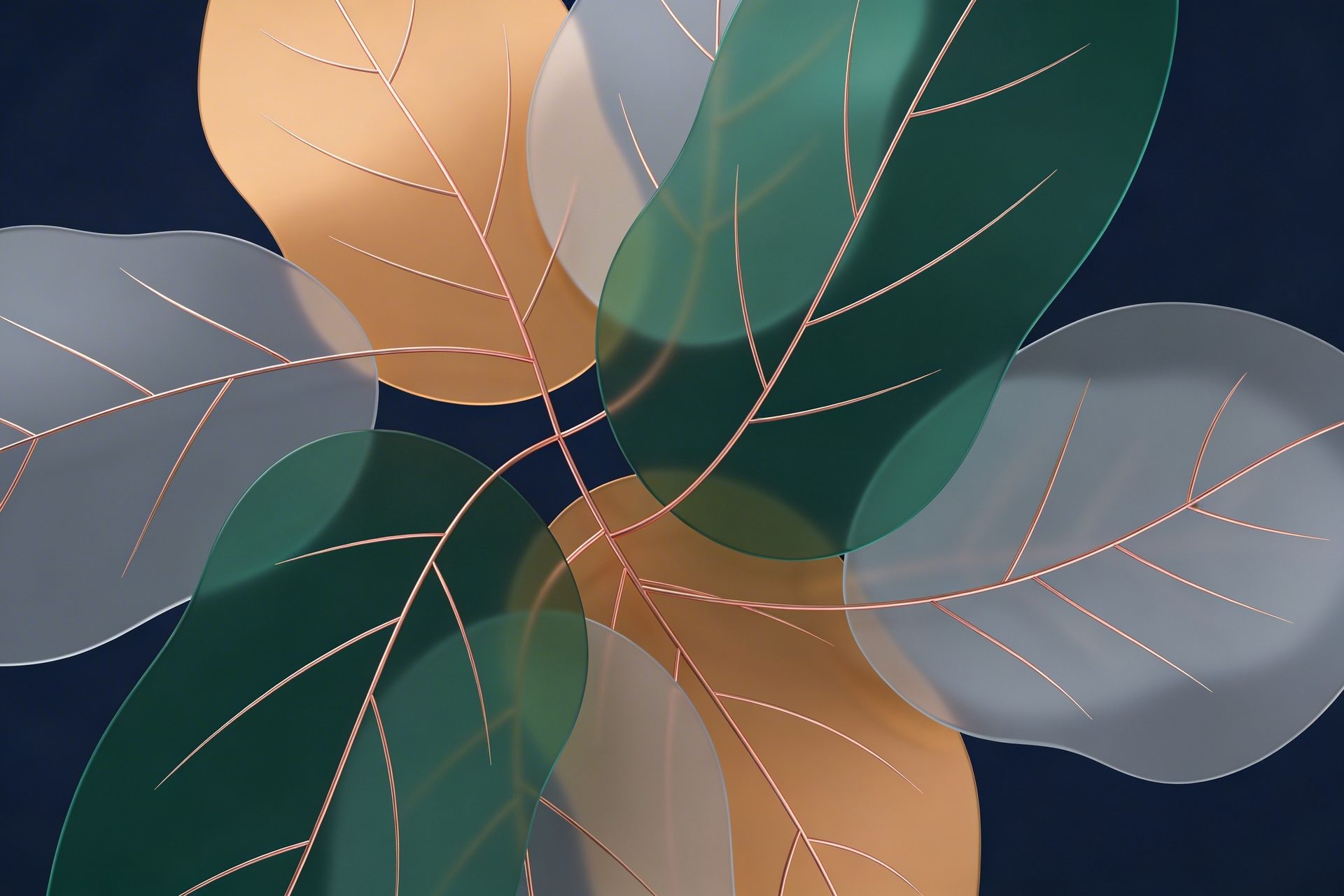 Stained glass branch pattern