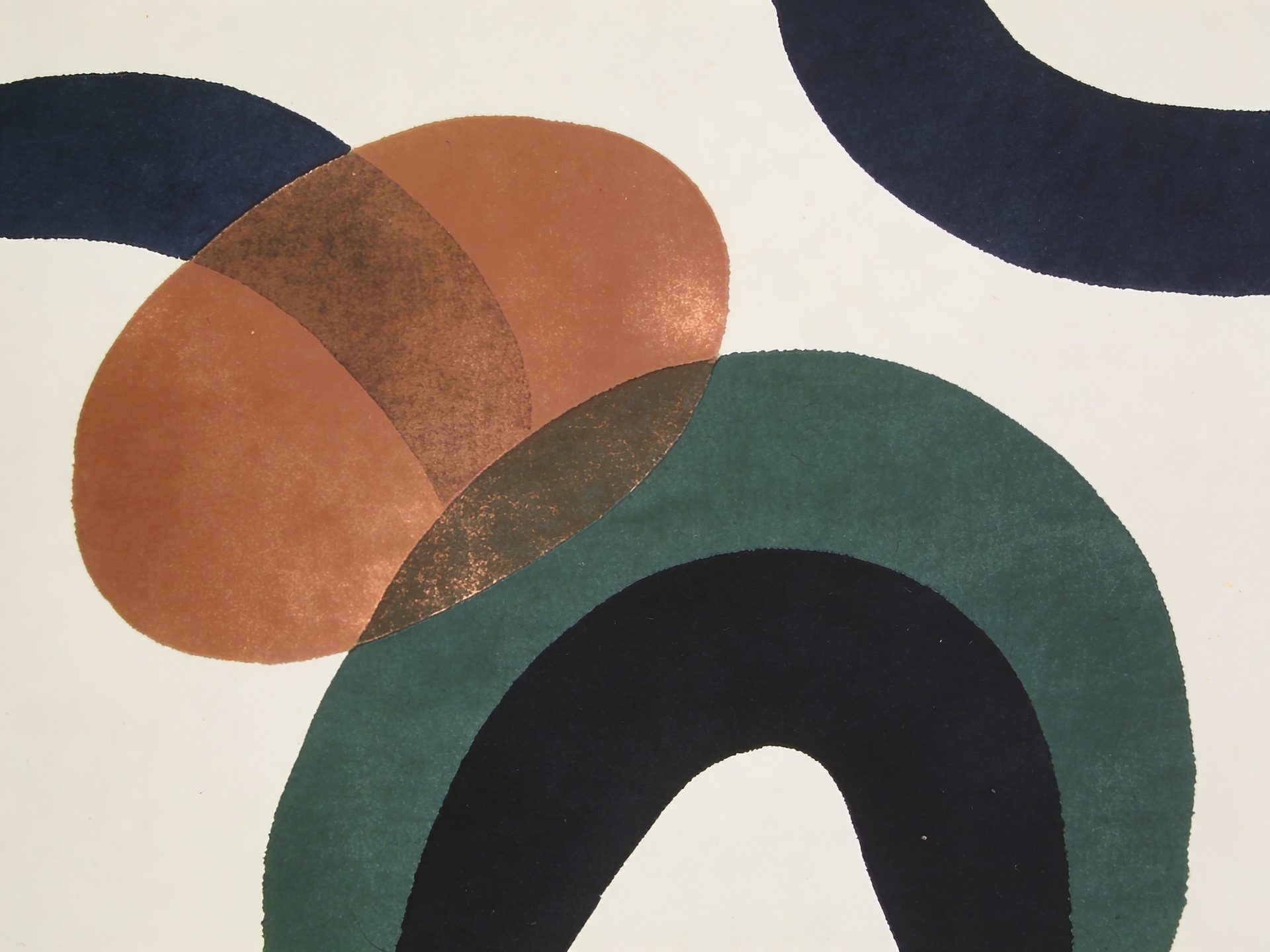 Abstract copper arch