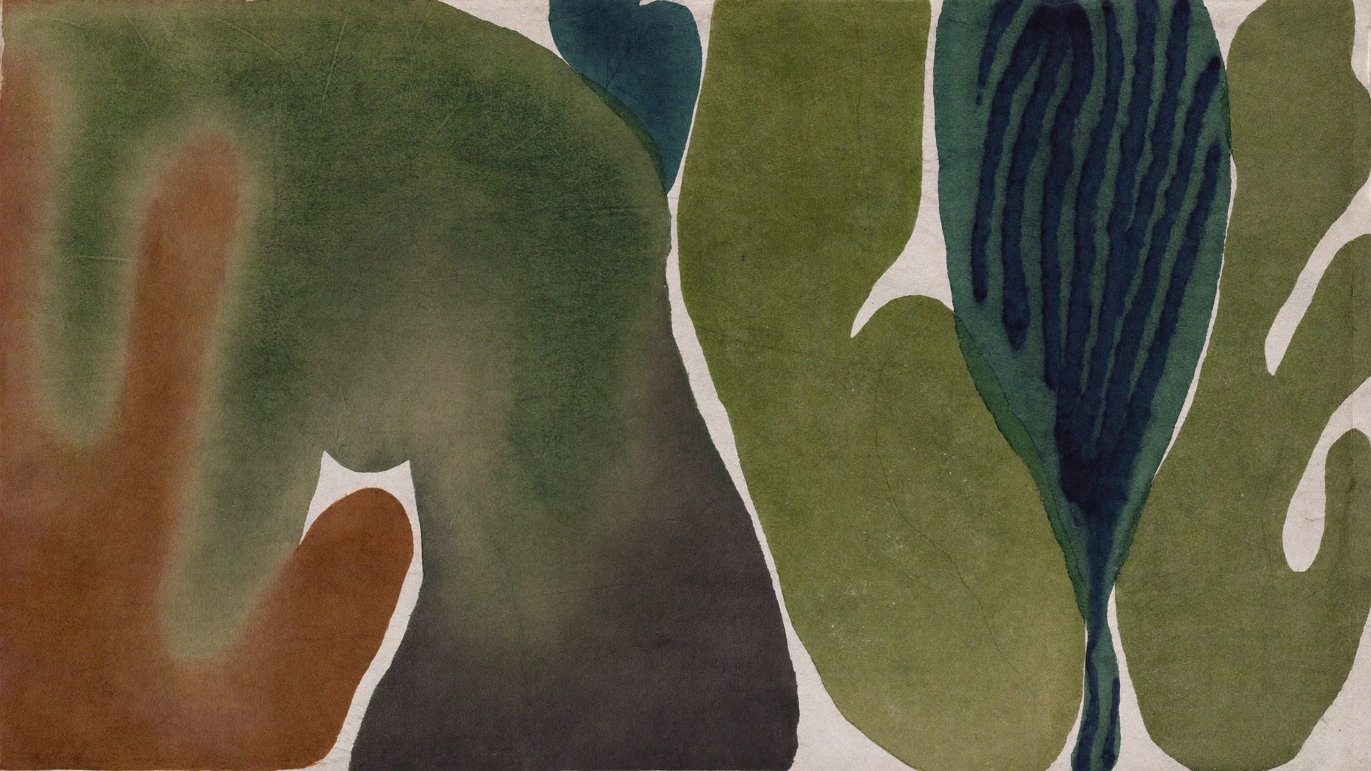 Abstract organic watercolor forms